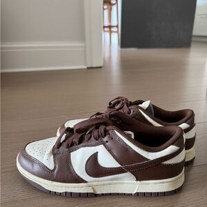 Nike brown and white dunks